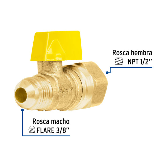 Llave de Gas Válvula de Paso