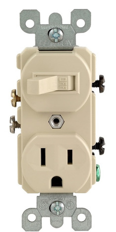 Power outlet with switch