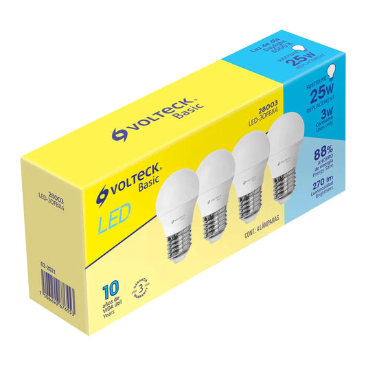 Focos Led 4 pack Luz Blanca