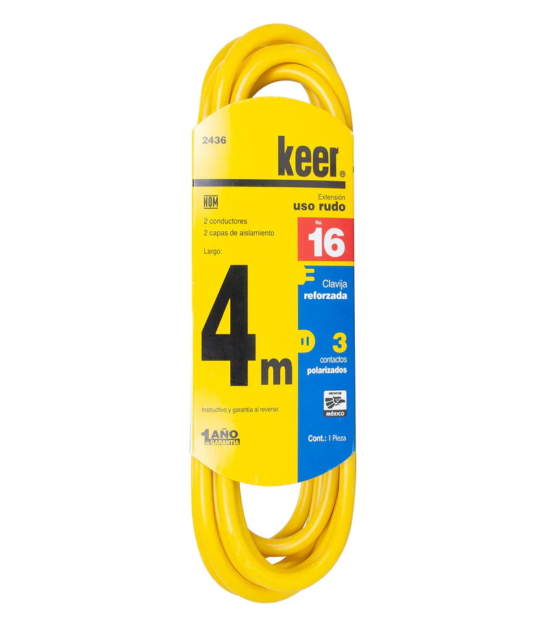 Heavy Duty Extension Cable - Yellow - Robust and Secure Connection for Demanding Environments